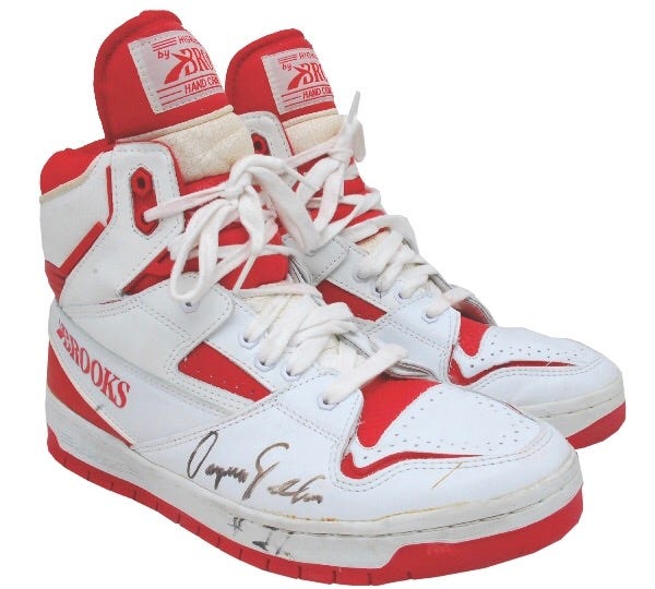 Illustrative example of 80s shoes