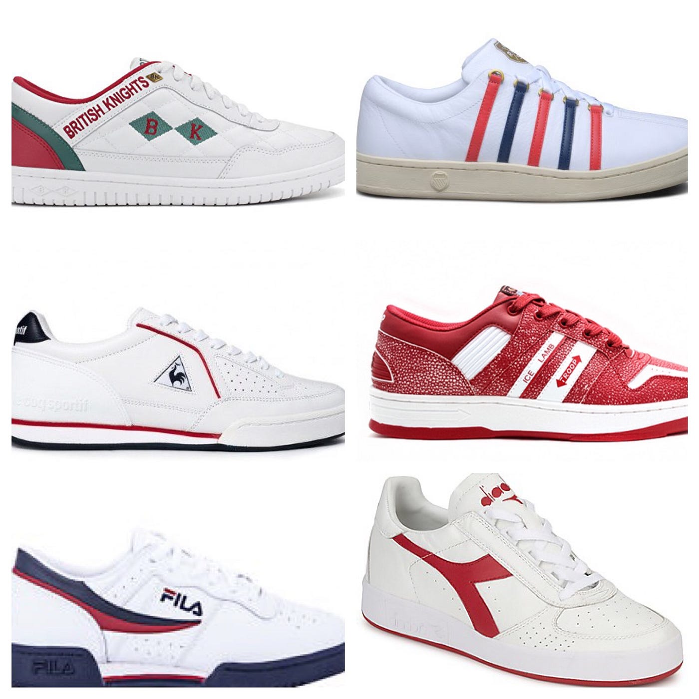 Illustrative example of 80s shoes
