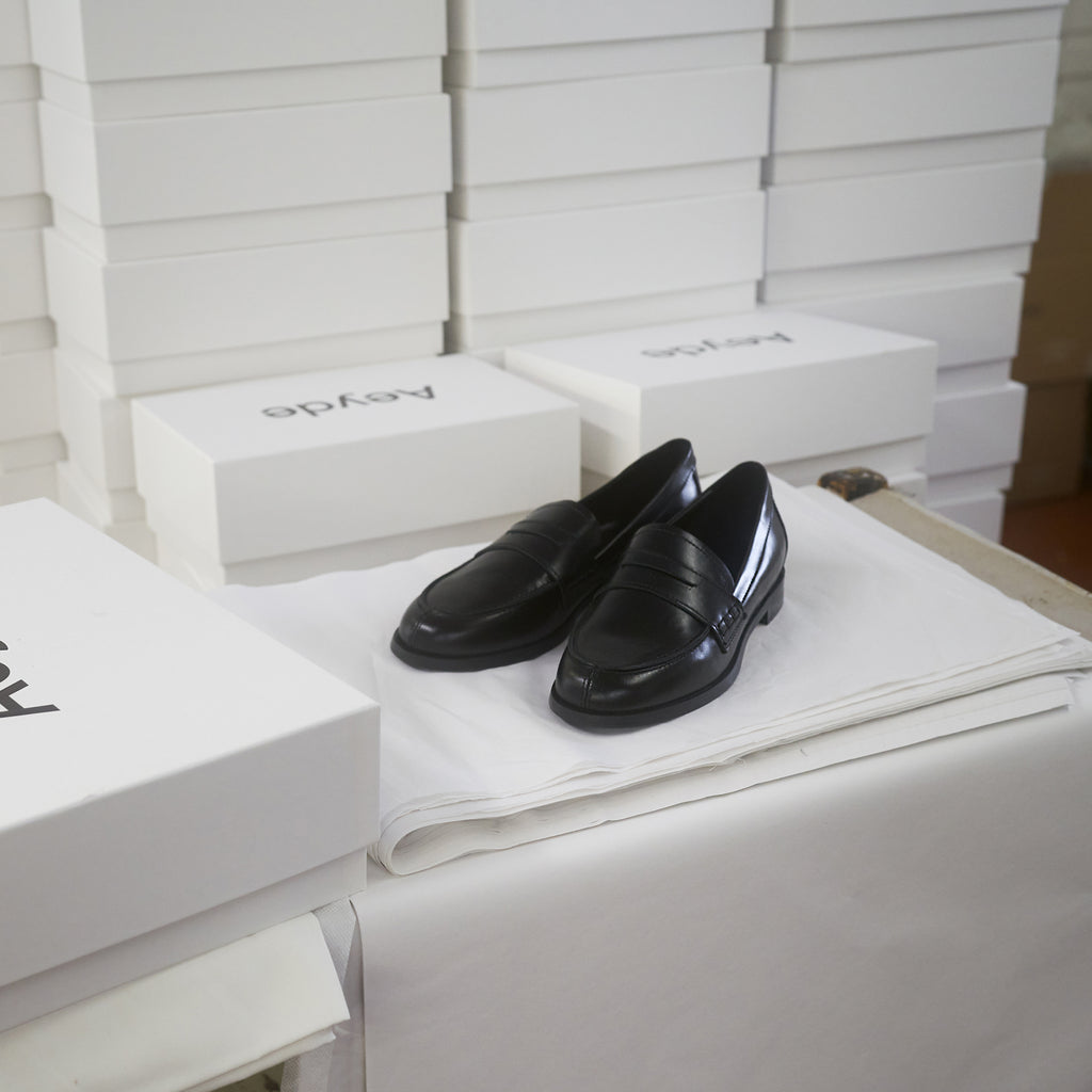 Illustrative example of aeyde shoes