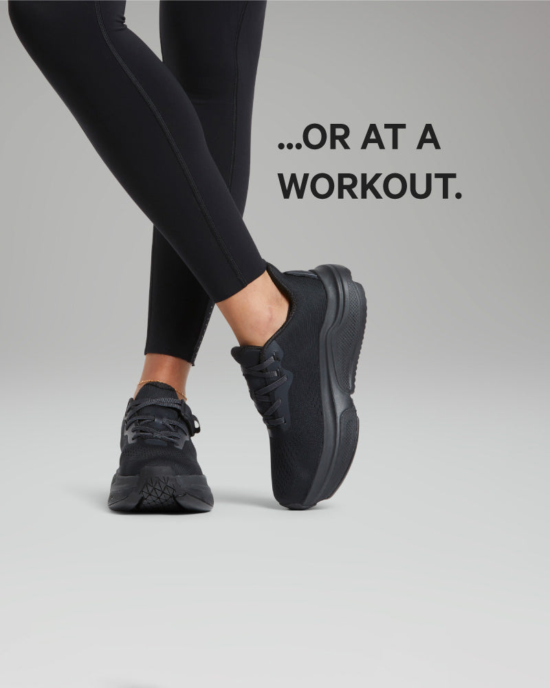 Illustrative example of all black shoes
