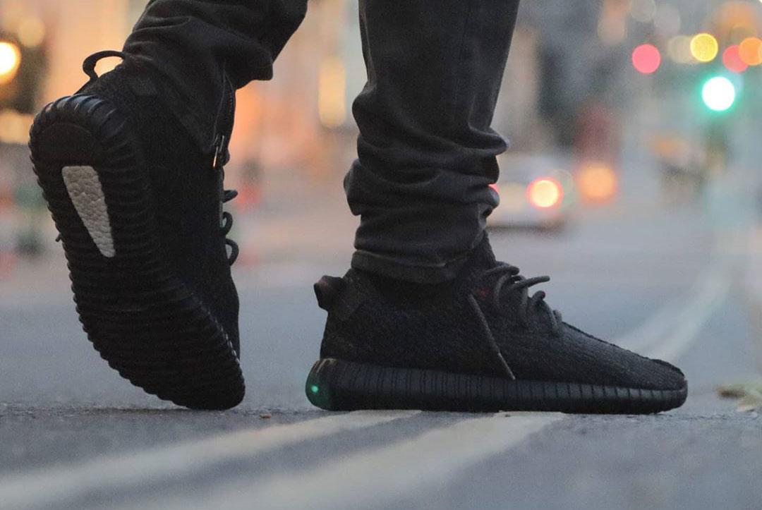 Illustrative example of all black shoes