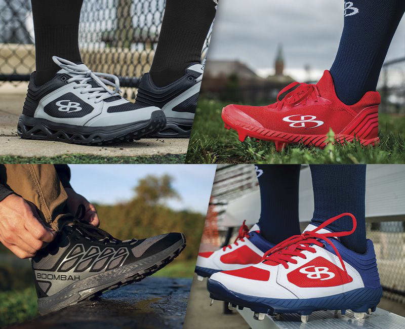 Illustrative example of artificial turf baseball shoes