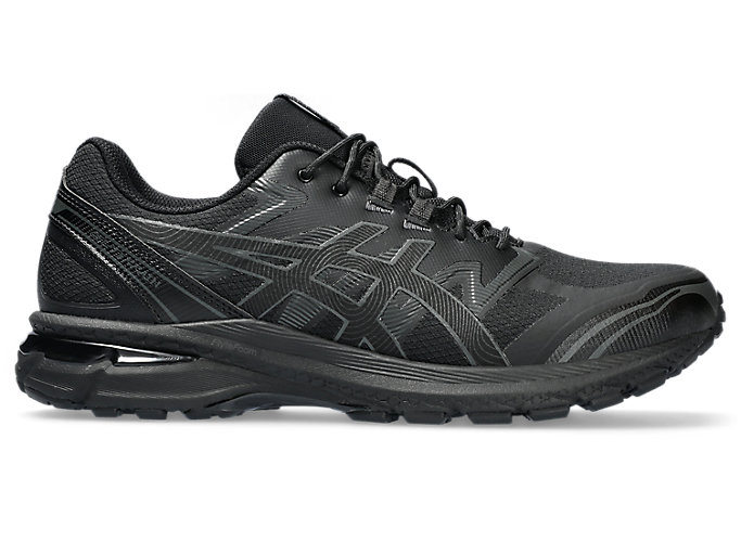 Illustrative example of asics black shoes