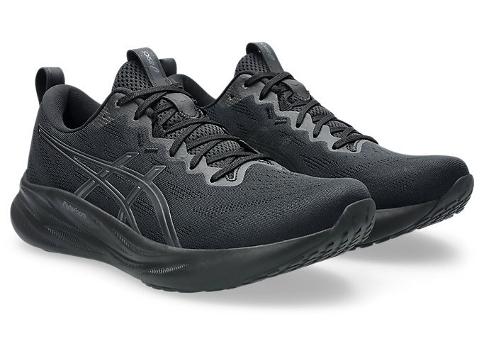 Illustrative example of asics black shoes