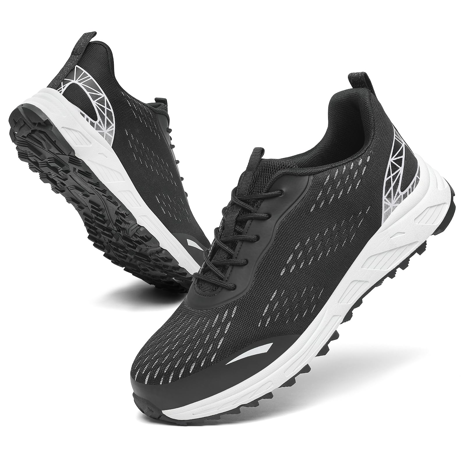 Illustrative example of black and white shoes
