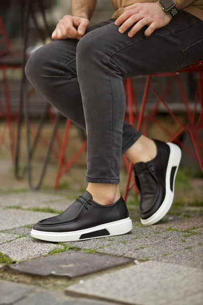 Illustrative example of black casual shoes