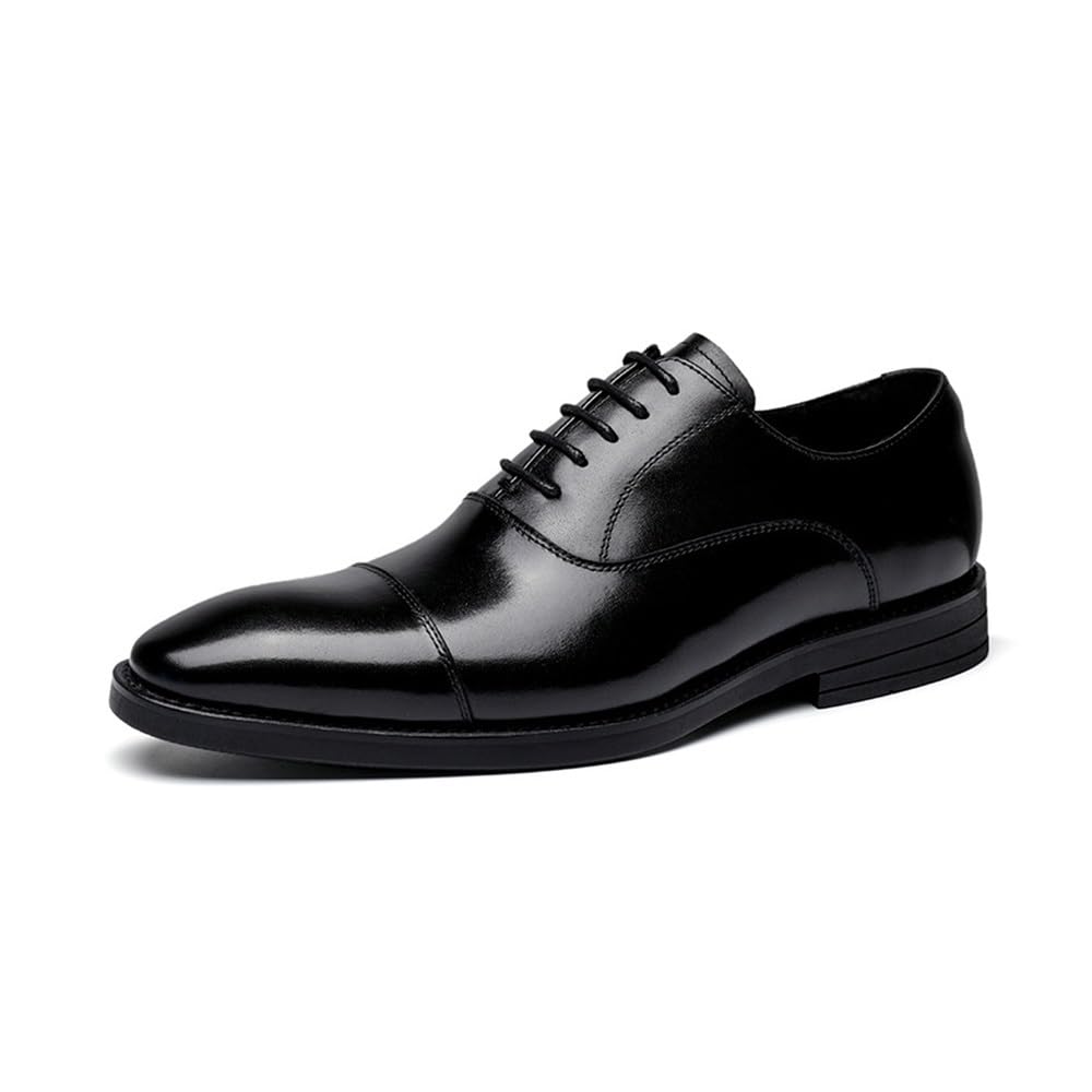Illustrative example of black leather shoes