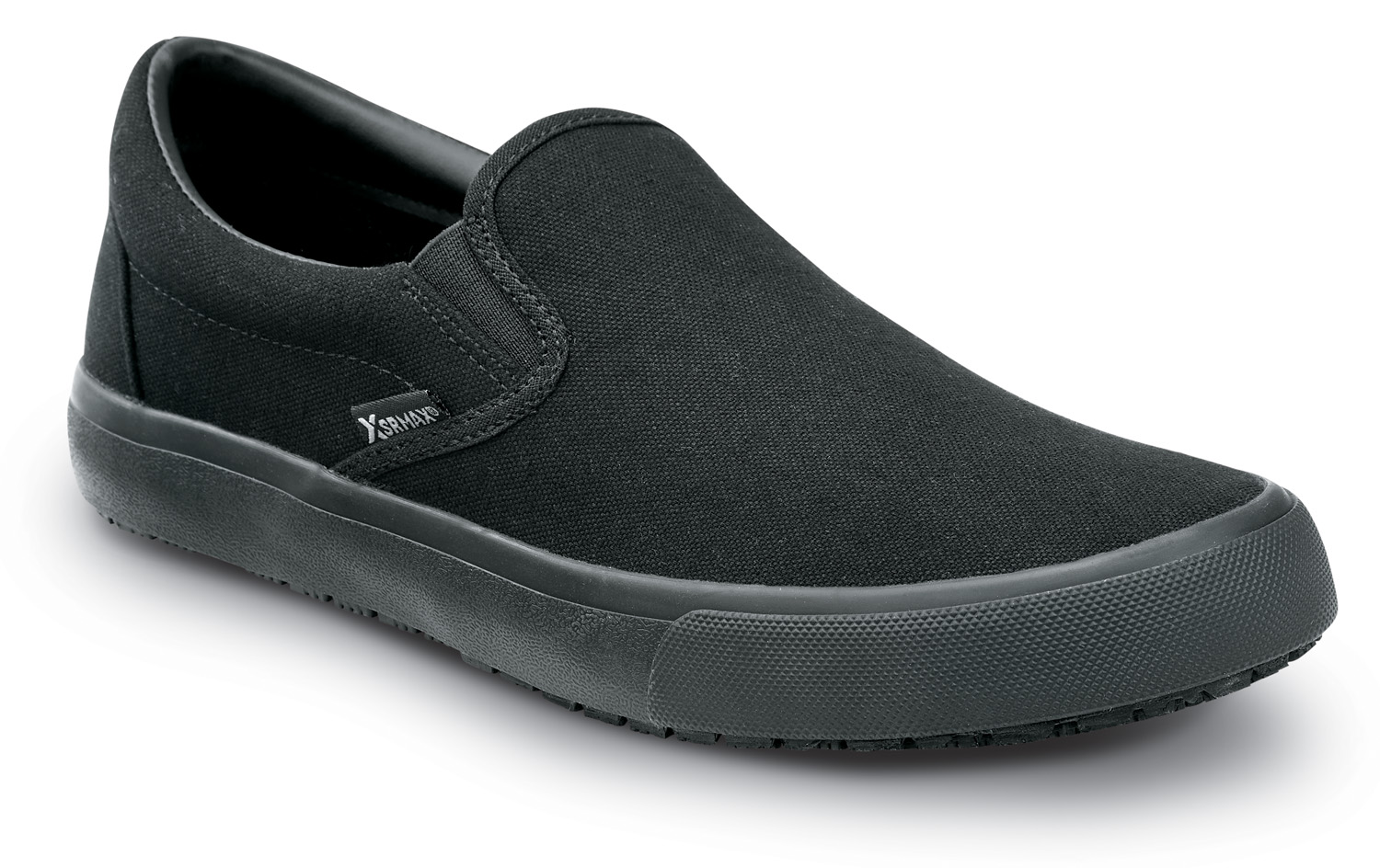 Illustrative example of black slip on shoes