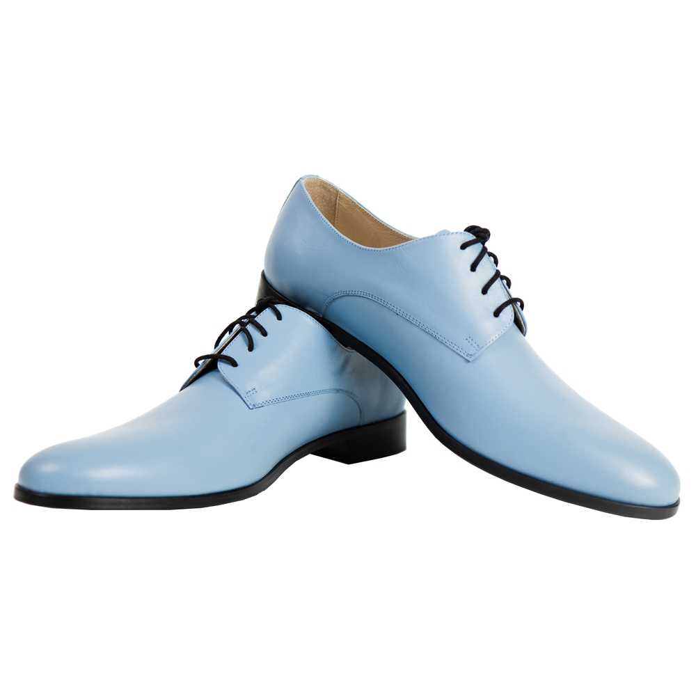 Illustrative example of blue dress shoes