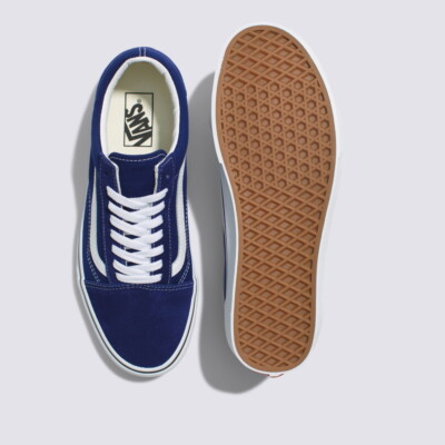 Illustrative example of blue vans shoes