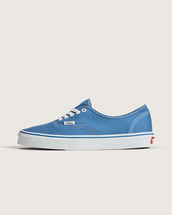 Illustrative example of blue vans shoes