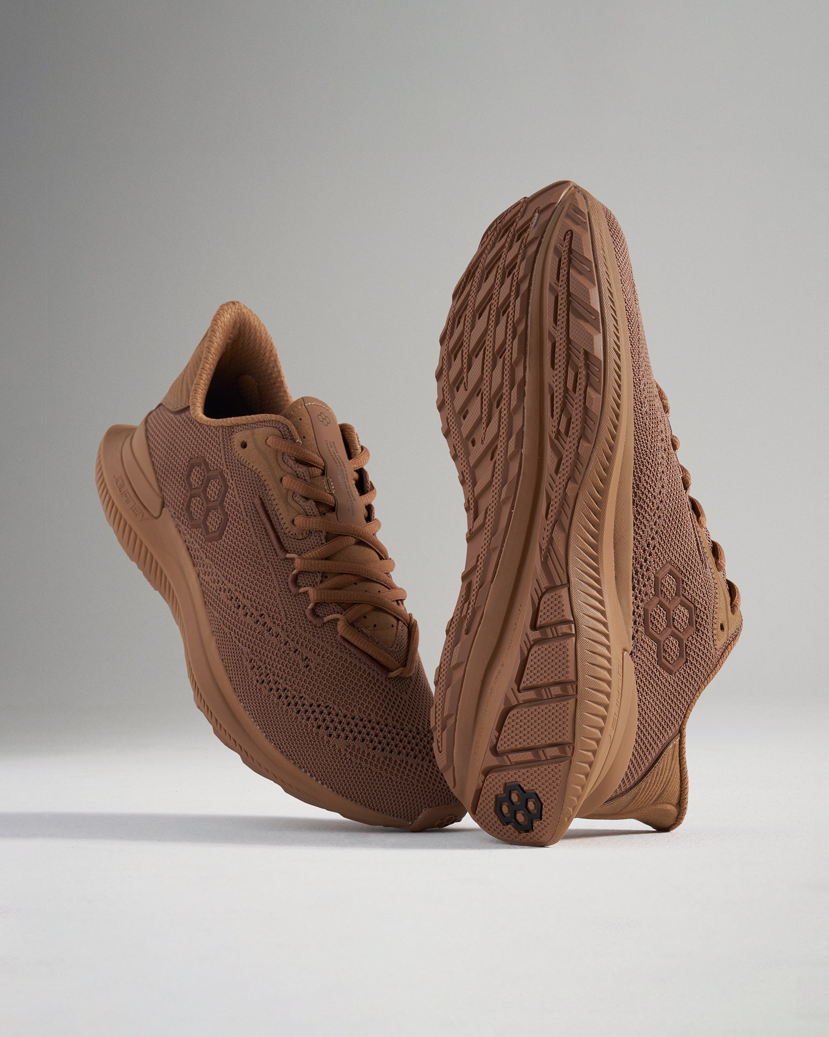 Illustrative example of brown tennis shoes