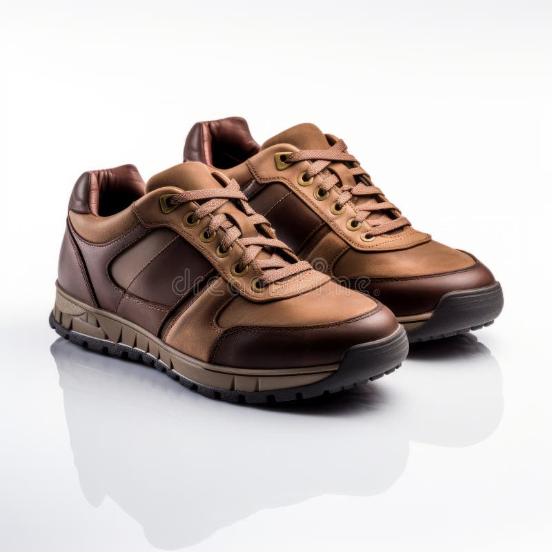 Illustrative example of brown tennis shoes