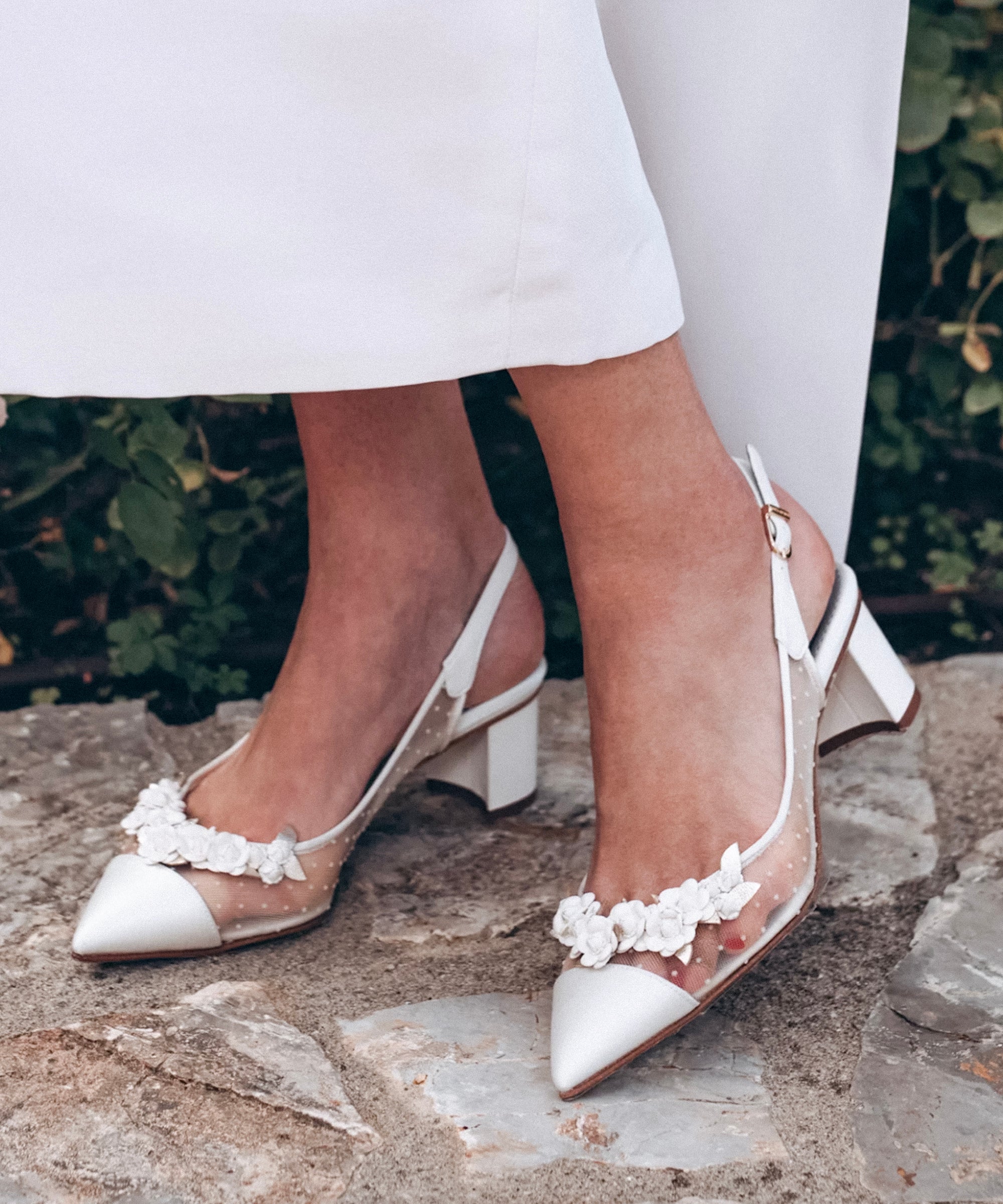 Illustrative example of comfortable wedding shoes for bride
