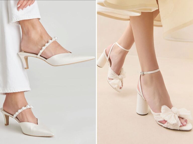 Illustrative example of comfortable wedding shoes for bride