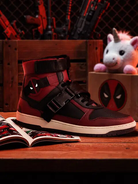 Illustrative example of deadpool shoes