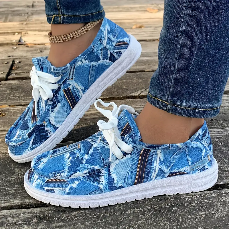 Illustrative example of denim shoes for women