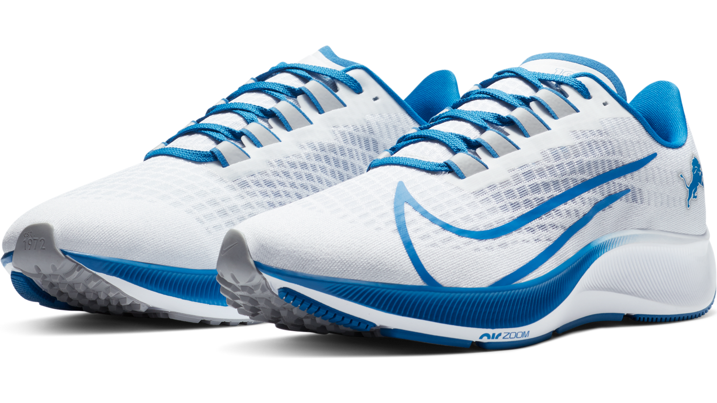 Illustrative example of detroit lions shoes