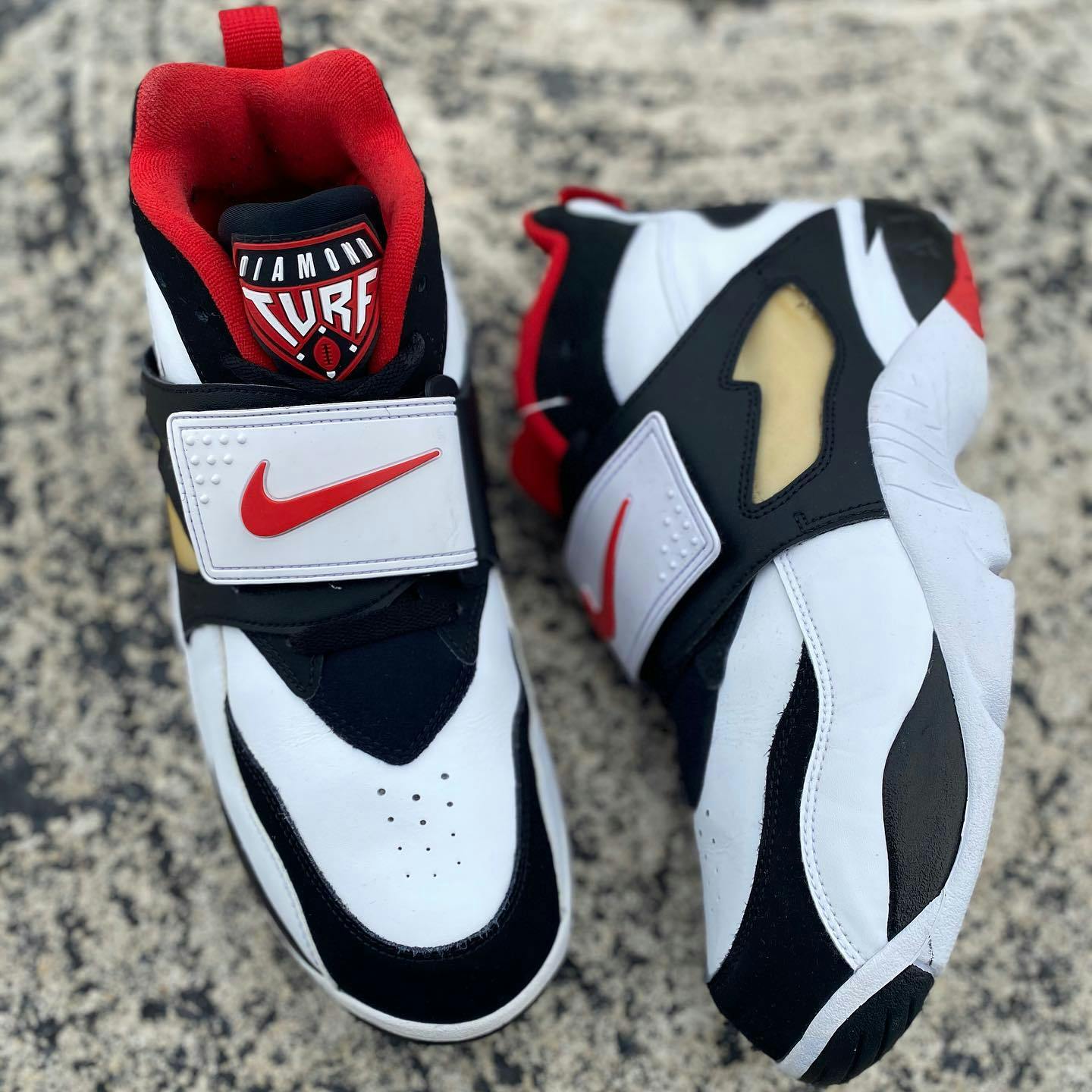 Illustrative example of diamond turf shoes