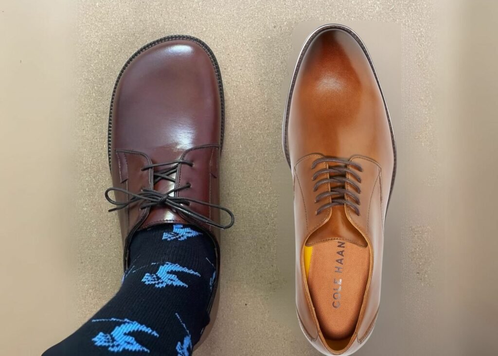 Illustrative example of dress shoes with wide toe box