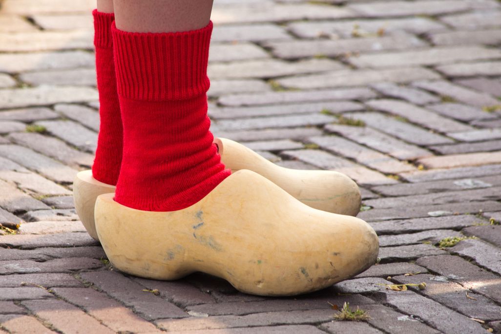 Illustrative example of dutch wooden shoes