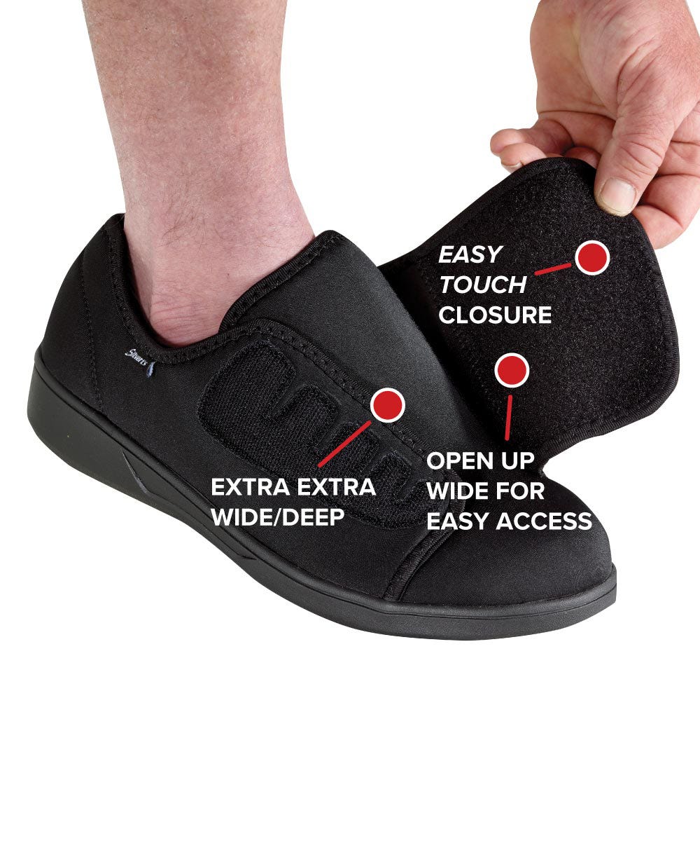 Illustrative example of extra wide shoes