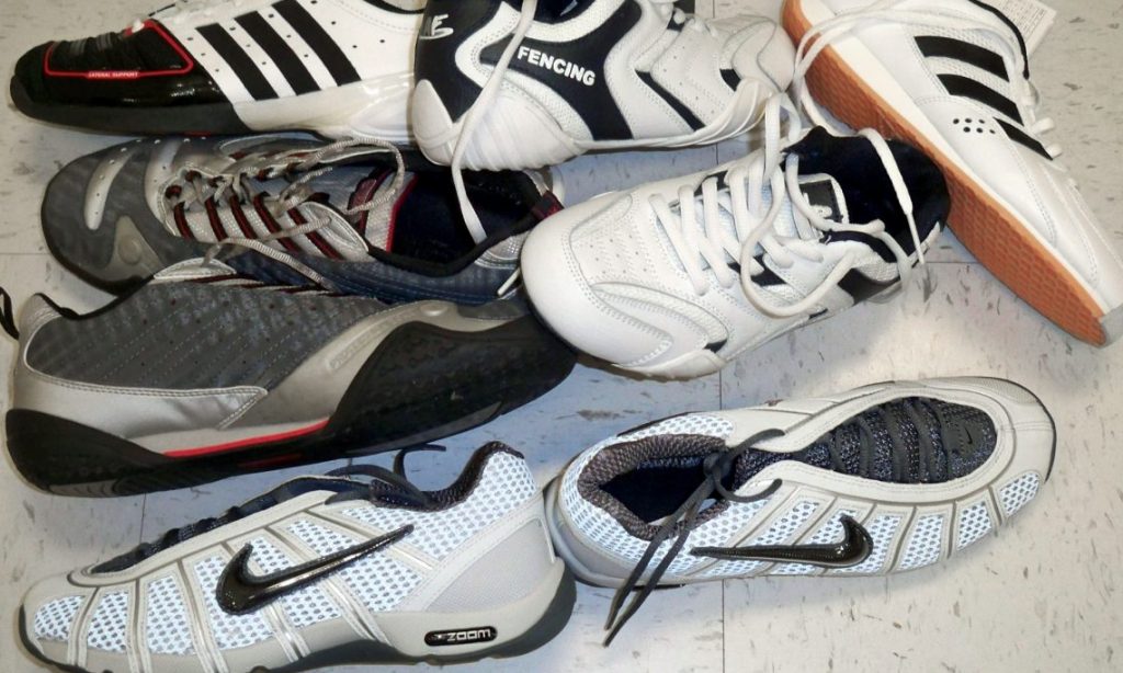 Illustrative example of fencing shoes