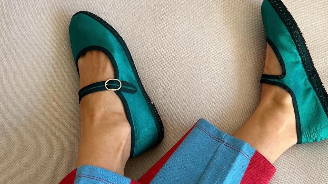 Illustrative example of flat mary jane shoes