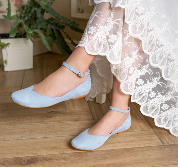 Illustrative example of flat wedding shoes