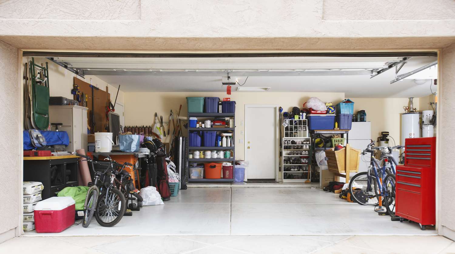 Illustrative example of garage shoe rack