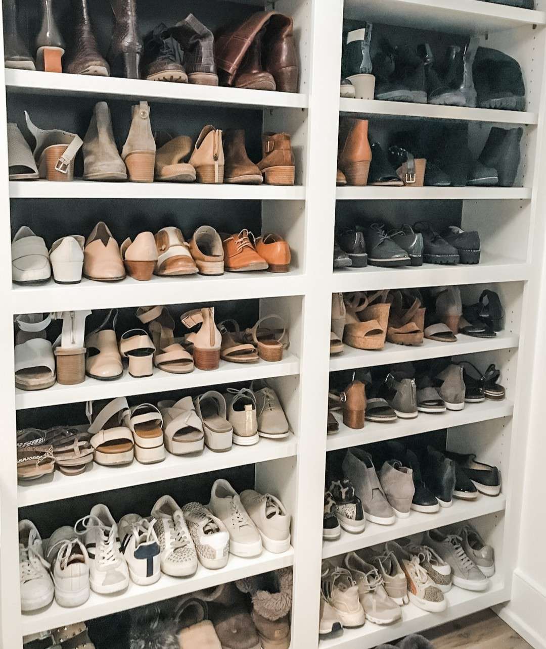 Illustrative example of garage shoe storage