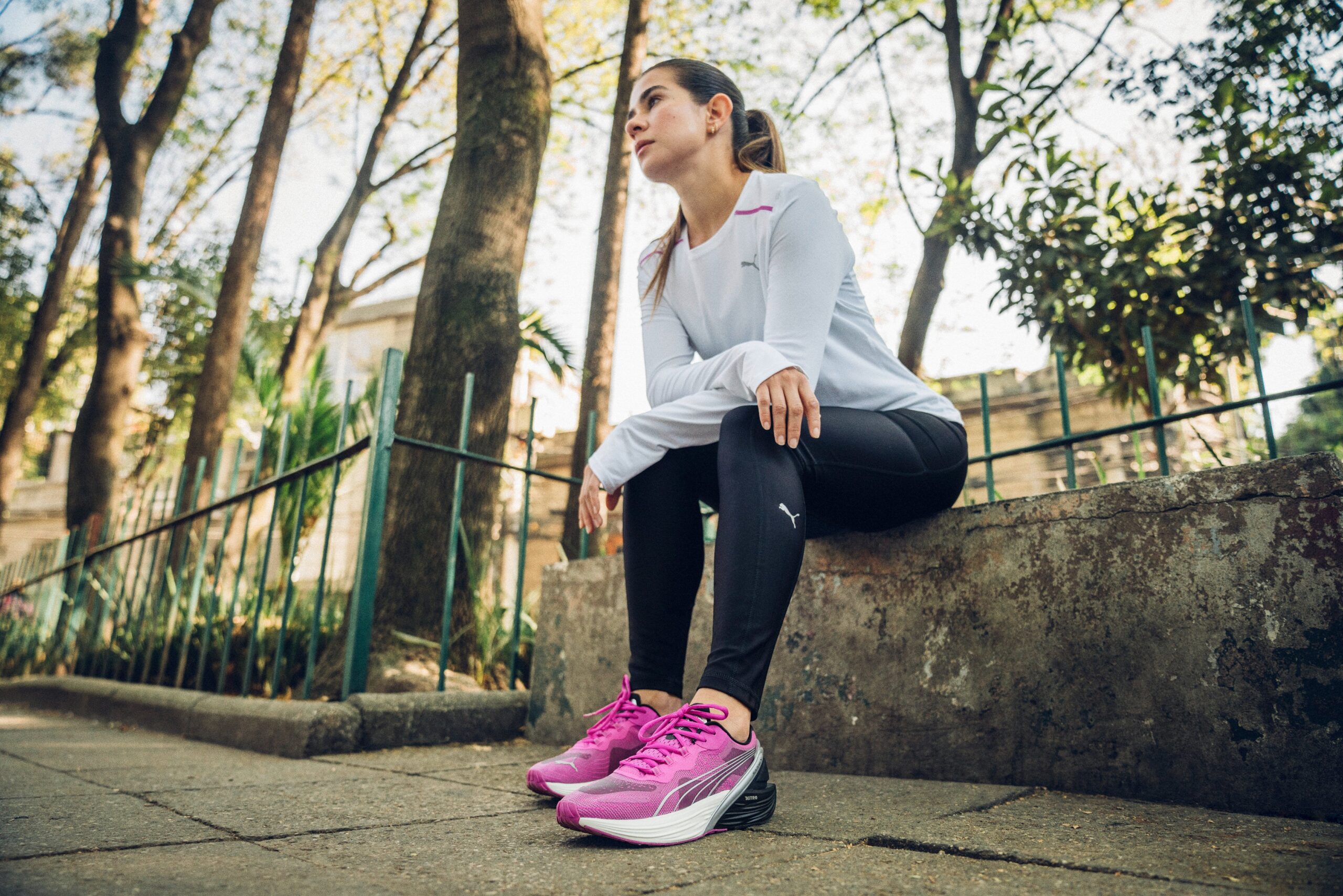 Illustrative example of girls running shoes