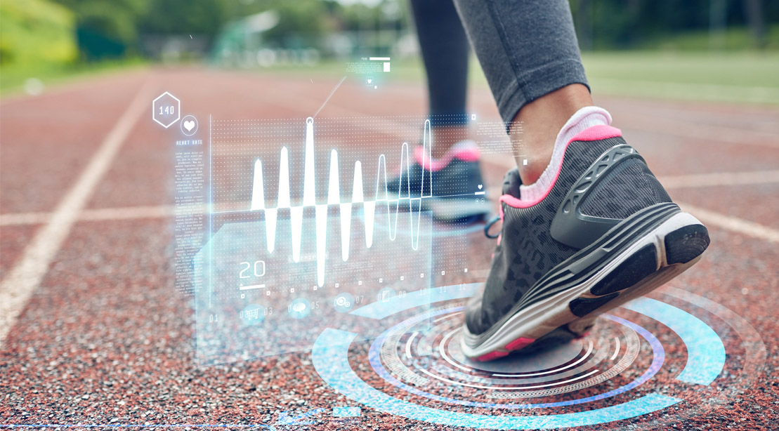 Illustrative example of girls running shoes