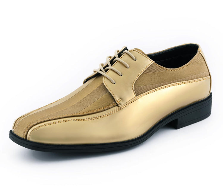 Illustrative example of gold dress shoes