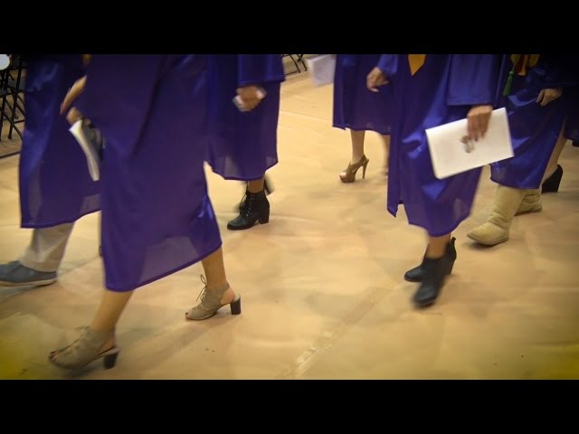 Illustrative example of graduation shoes
