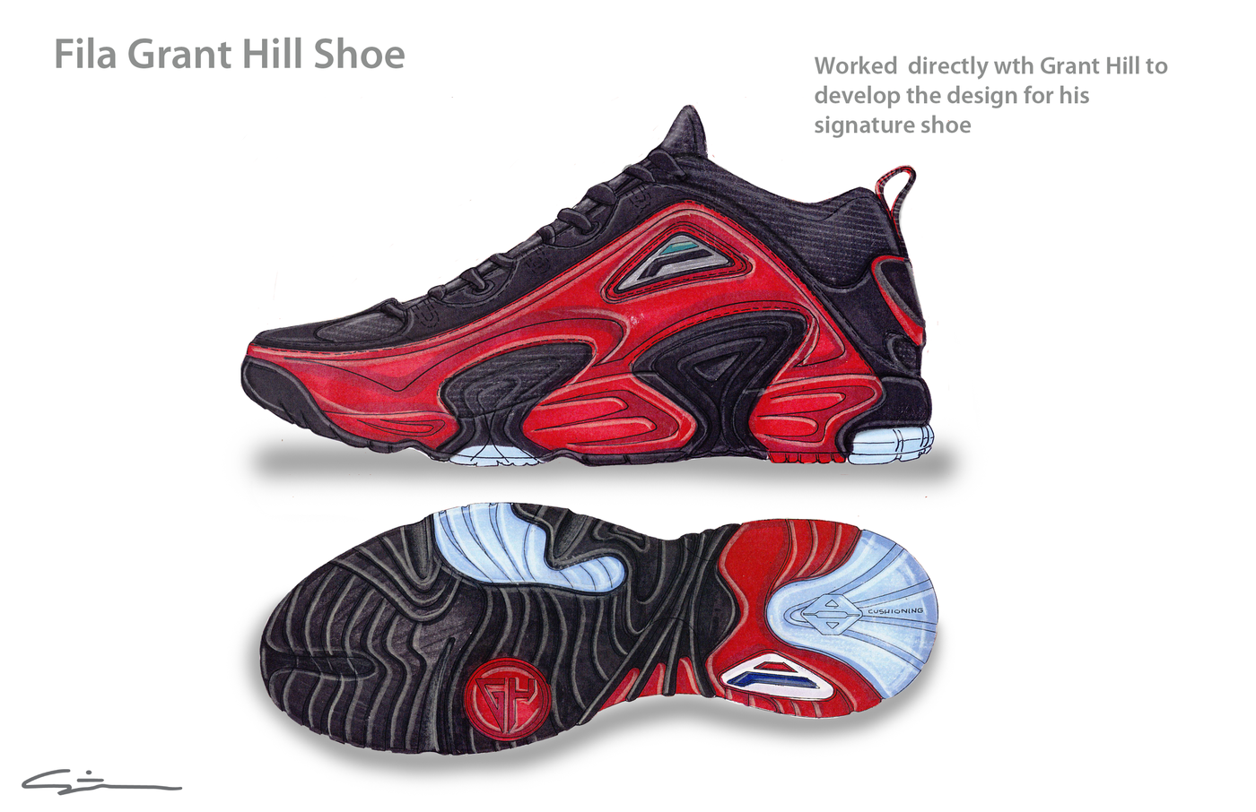 Illustrative example of grant hill shoes