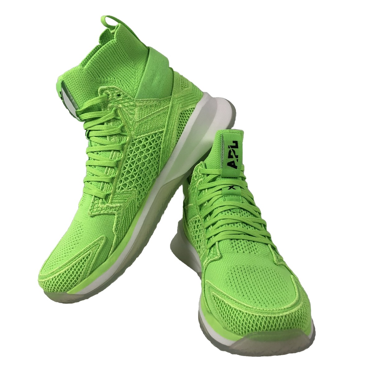 Illustrative example of green basketball shoes