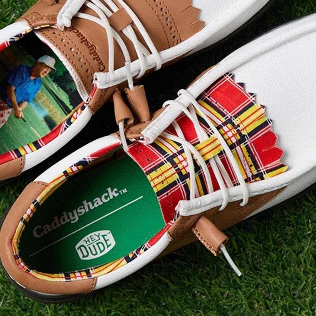 Illustrative example of hey dude golf shoes