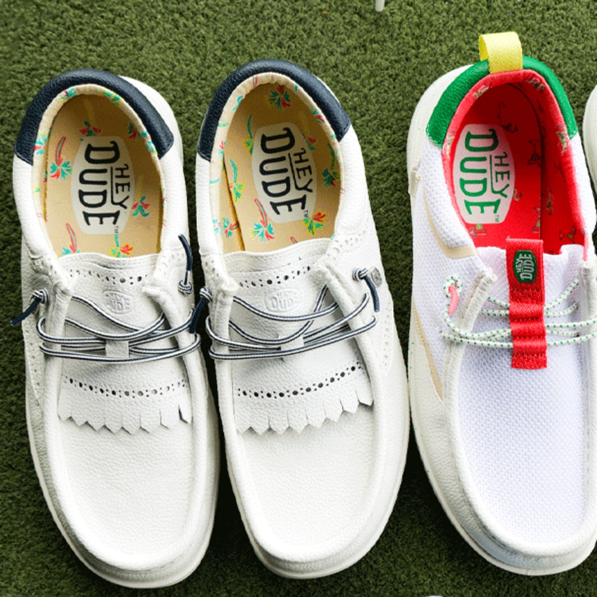 Illustrative example of hey dude golf shoes