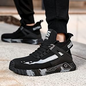 Illustrative example of high top shoes for men