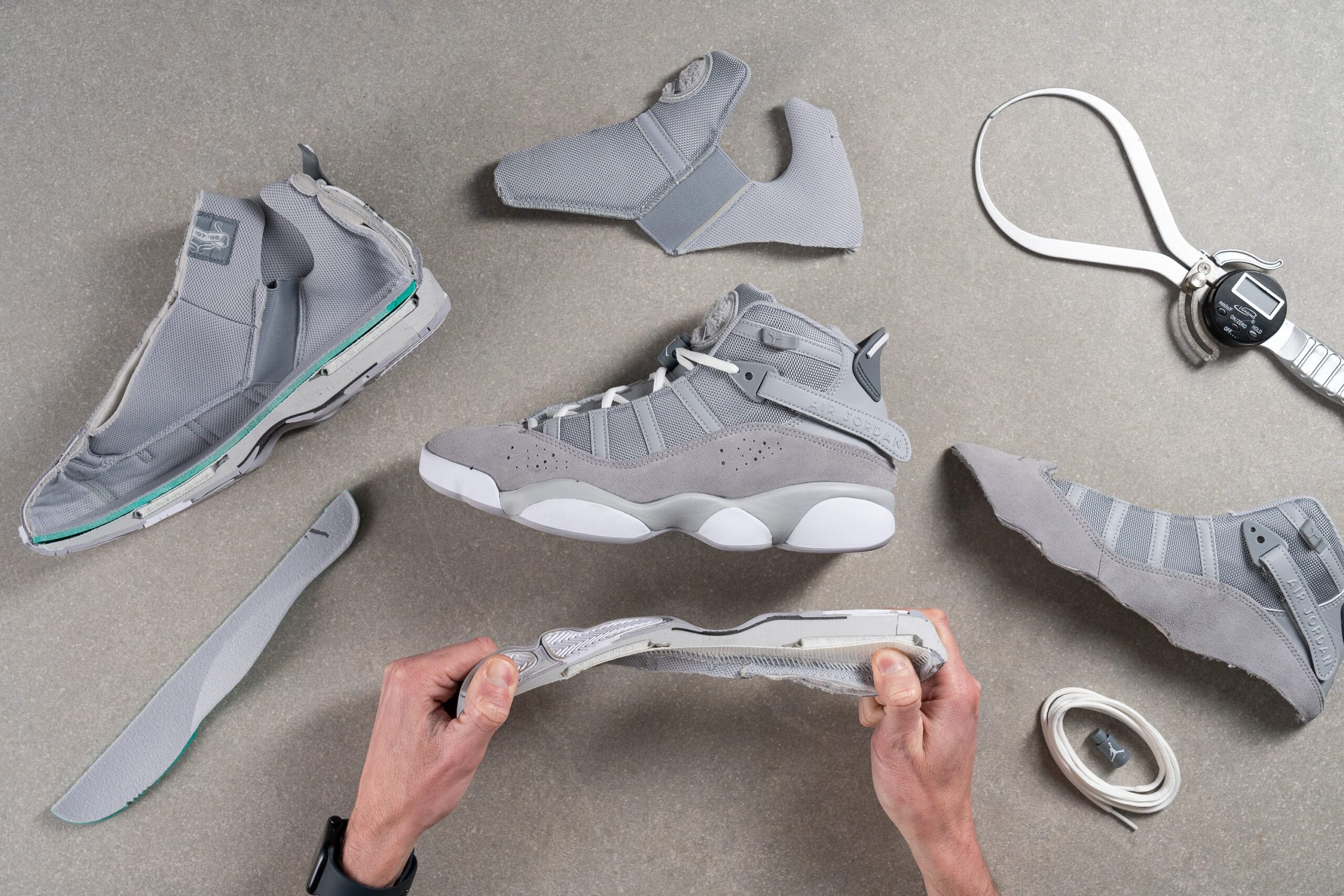 Illustrative example of jordan six rings shoes
