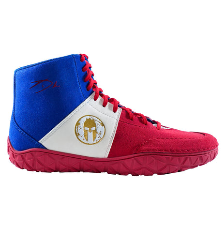 Illustrative example of kids wrestling shoes