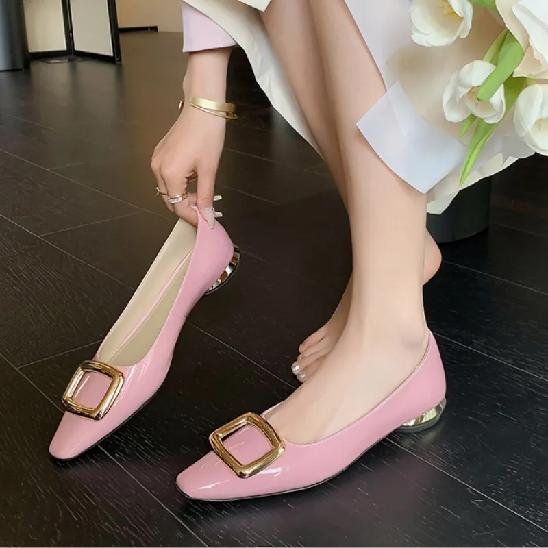 Illustrative example of ladies low-heeled dress shoes