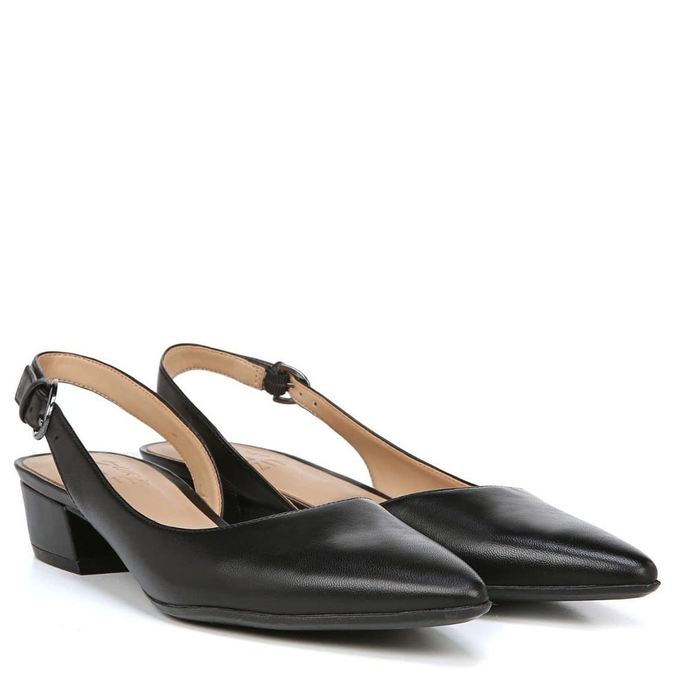Illustrative example of ladies low-heeled dress shoes