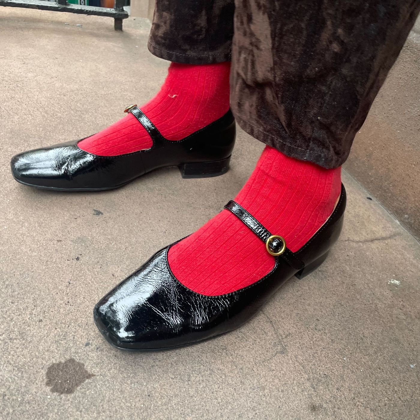 Illustrative example of leather mary jane shoes