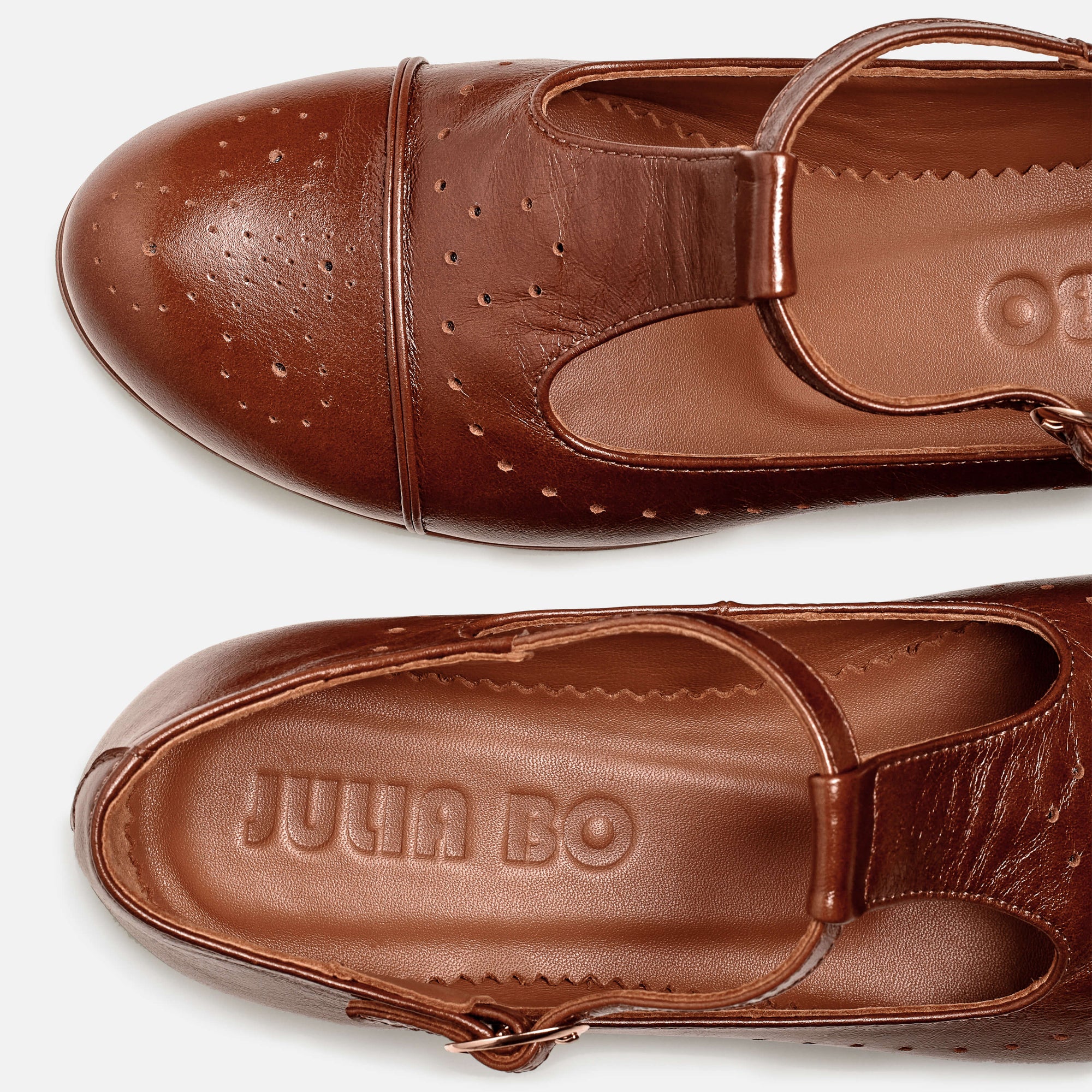 Illustrative example of leather mary jane shoes