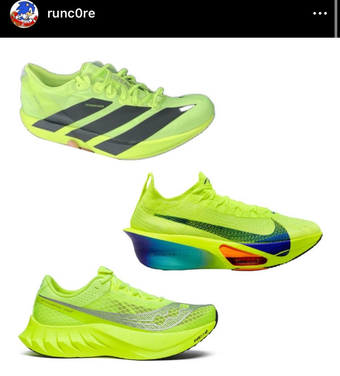 Illustrative example of lime green shoes