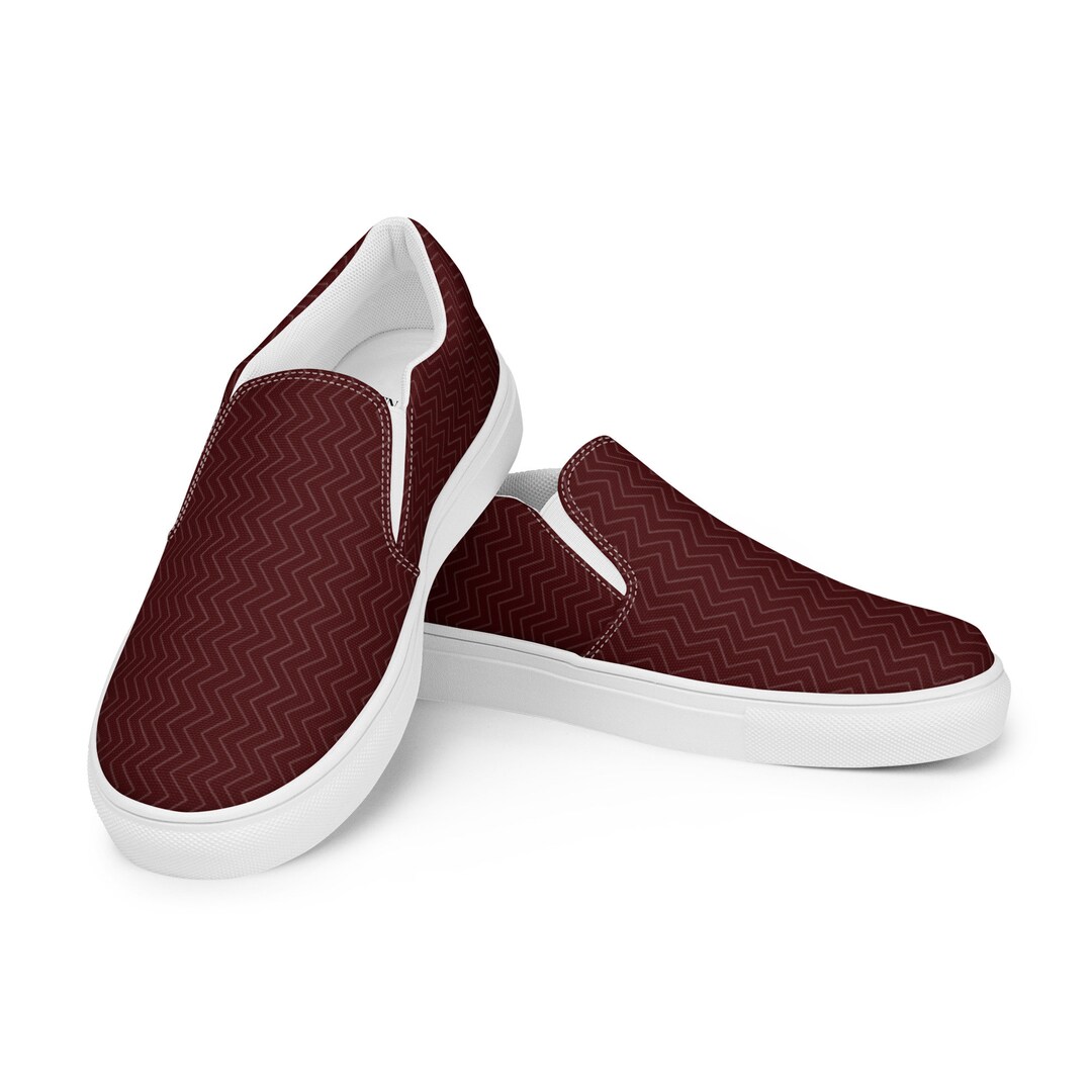 Illustrative example of maroon shoes