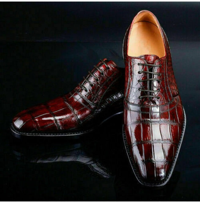 Illustrative example of maroon shoes