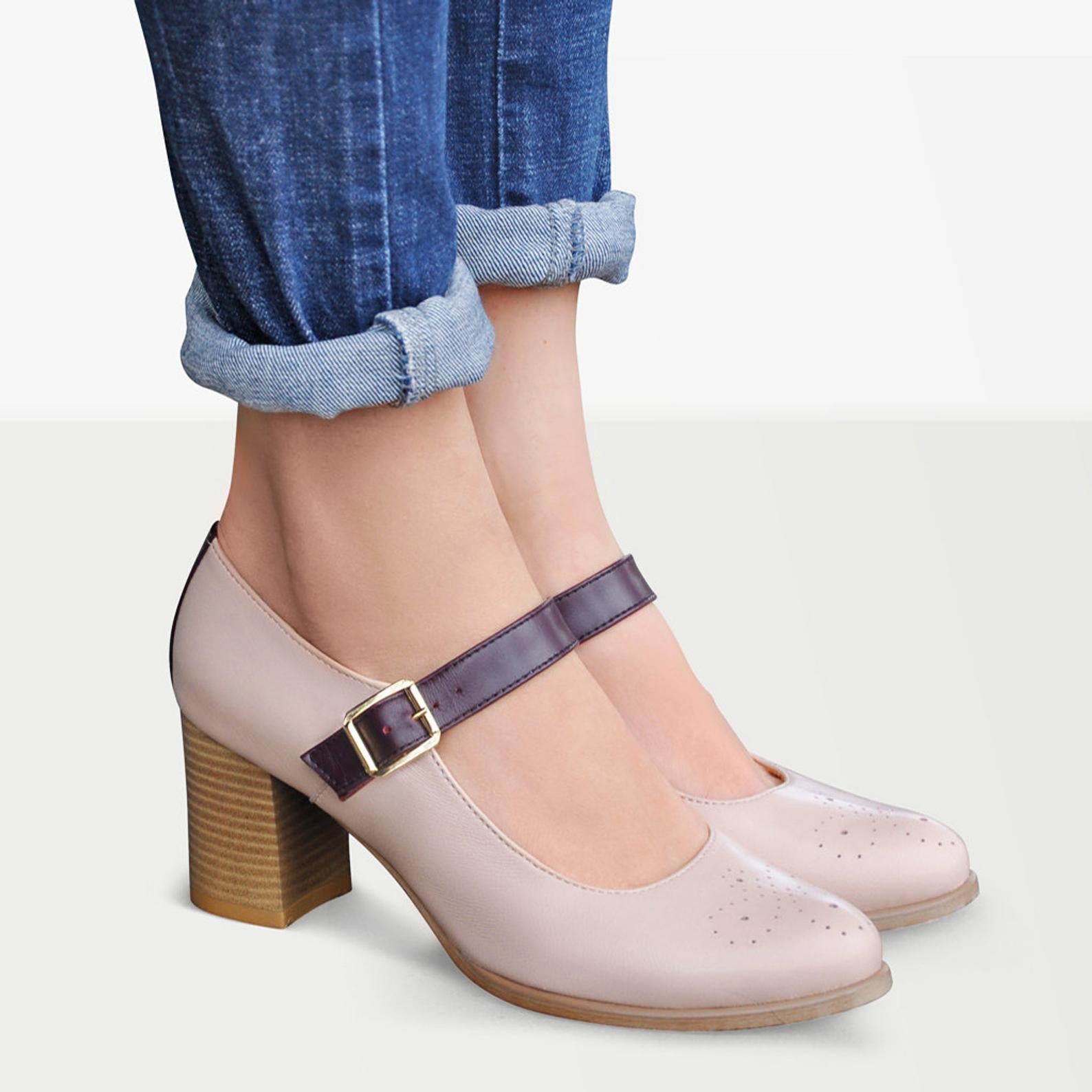 Illustrative example of mary jane shoes heels